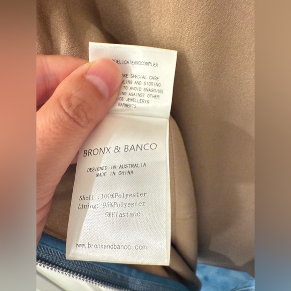 NWOT Bronx and Banco Dahlia Sequin Floral Column Gown IN Baby Blue - Picture 16 of 16